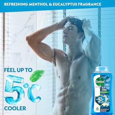 Dettol Body Wash and Shower Gel for Women and Men, Cool - 250ml | Soap-Free Bodywash | 12h Odour Protection